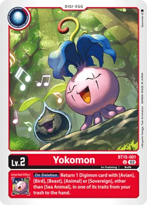 Yokomon, Digimon card BT15-001