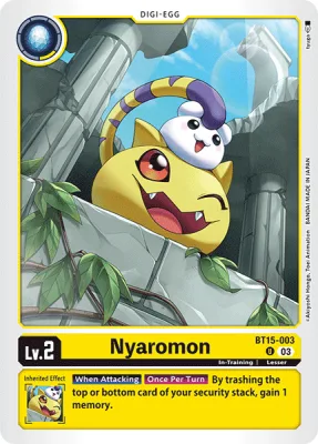 Nyaromon, Digimon card BT15-003