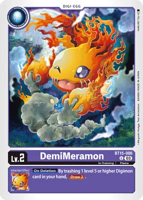 DemiMeramon, Digimon card BT15-006