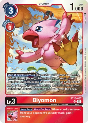 Biyomon, Digimon card BT15-007