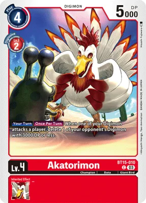 Akatorimon, Digimon card BT15-010
