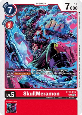 SkullMeramon, Digimon card BT15-015