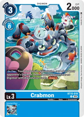 Crabmon, Digimon card BT15-019