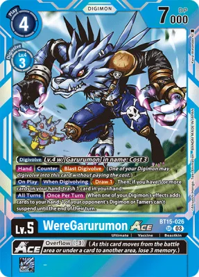 WereGarurumon ACE, Digimon card BT15-026