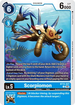 Scorpiomon, Digimon card BT15-027