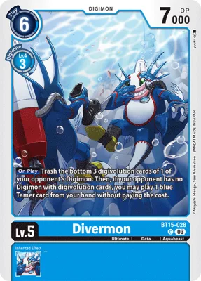 Divermon, Digimon card BT15-028