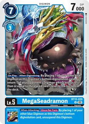 MegaSeadramon, Digimon card BT15-029