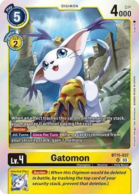 Gatomon, Digimon card BT15-037