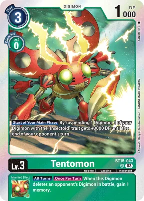 Tentomon, Digimon card BT15-043