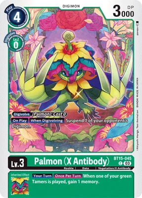 Palmon (X Antibody), Digimon card BT15-045