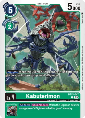 Kabuterimon, Digimon card BT15-047