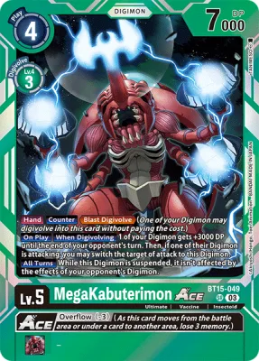 MegaKabuterimon ACE, Digimon card BT15-049