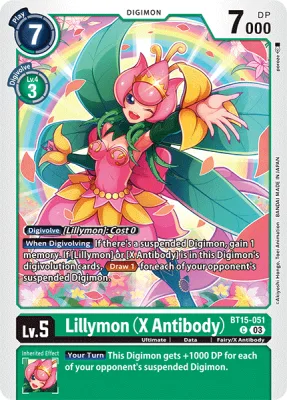 Lillymon (X Antibody), Digimon card BT15-051