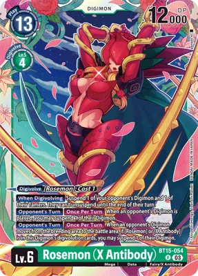Rosemon (X Antibody), Digimon card BT15-054
