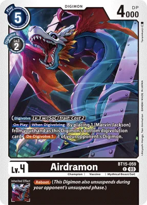 Airdramon, Digimon card BT15-059