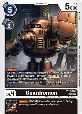 Guardromon, Digimon card BT15-061