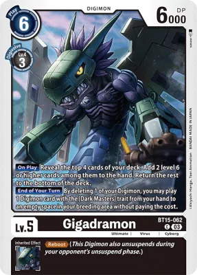Gigadramon, Digimon card BT15-062