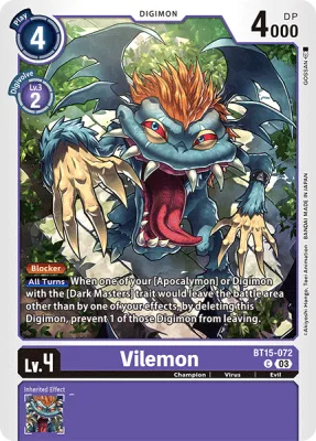 Vilemon, Digimon card BT15-072