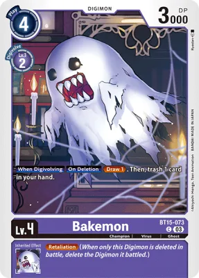 Bakemon, Digimon card BT15-073