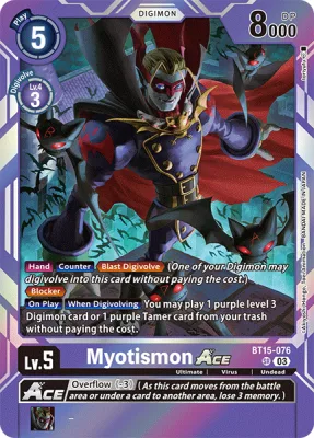 Myotismon ACE, Digimon card BT15-076