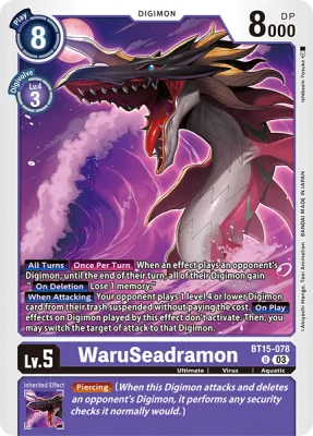 WaruSeadramon, Digimon card BT15-078