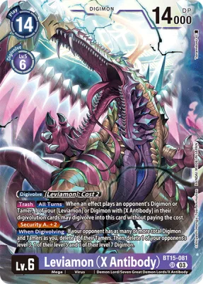Leviamon (X Antibody), Digimon card BT15-081