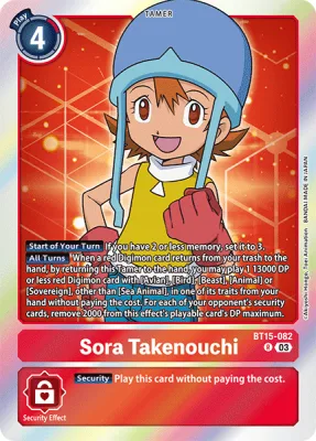 Sora Takenouchi, Digimon card BT15-082