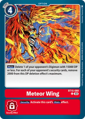 Meteor Wing, Digimon card BT15-089