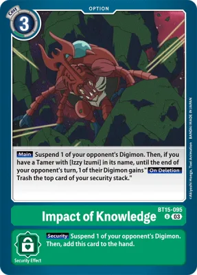 Impact of Knowledge, Digimon card BT15-095