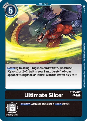 Ultimate Slicer, Digimon card BT15-097