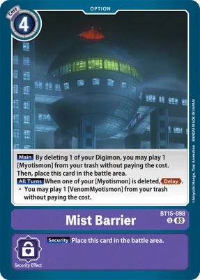Mist Barrier, Digimon card BT15-098