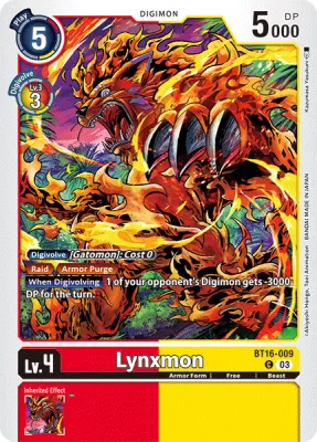Lynxmon, Digimon card BT16-009