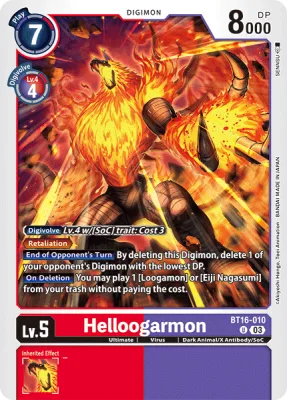 Helloogarmon, Digimon card BT16-010