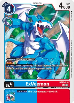 ExVeemon, Digimon card BT16-018