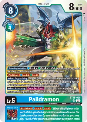 Paildramon, Digimon card BT16-025