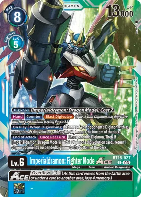 Imperialdramon: Fighter Mode ACE, Digimon card BT16-027