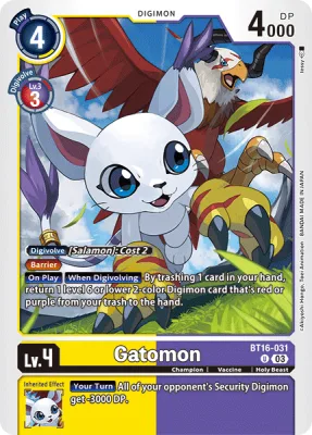 Gatomon, Digimon card BT16-031