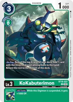 KoKabuterimon, Digimon card BT16-037
