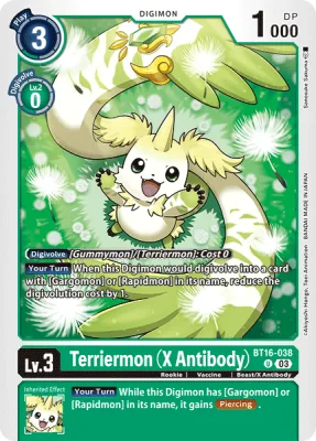 Terriermon (X Antibody), Digimon card BT16-038