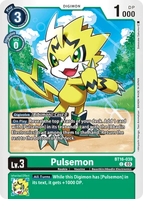 Pulsemon, Digimon card BT16-039