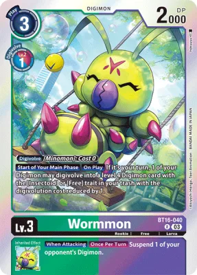 Wormmon, Digimon card BT16-040