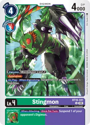 Stingmon, Digimon card BT16-041