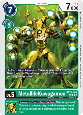 MetallifeKuwagamon, Digimon card BT16-045