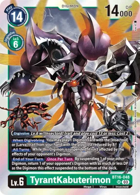 TyrantKabuterimon, Digimon card BT16-048