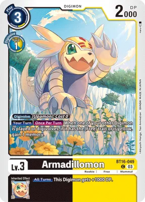 Armadillomon, Digimon card BT16-049