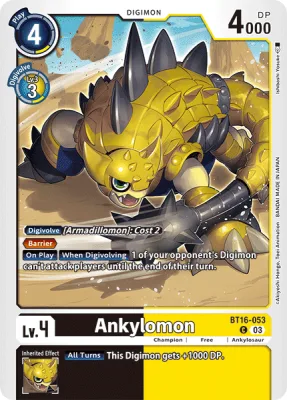 Ankylomon, Digimon card BT16-053