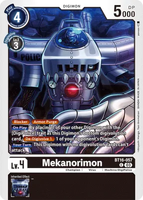 Mekanorimon, Digimon card BT16-057