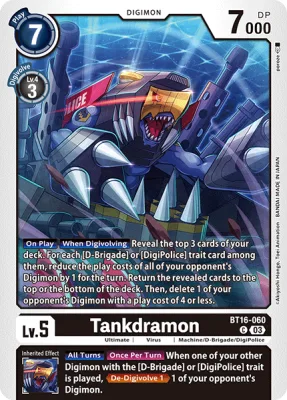 Tankdramon, Digimon card BT16-060