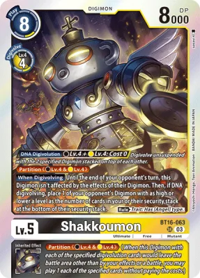 Shakkoumon, Digimon card BT16-063