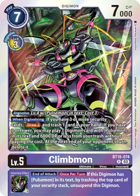 Climbmon, Digimon card BT16-074